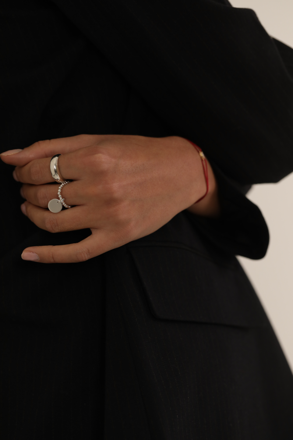 Bague pendentif à billes